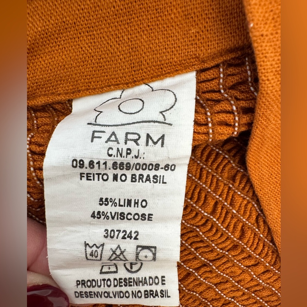 Farm Rio Linen Crop Top XS/S - Picture 4 of 6
